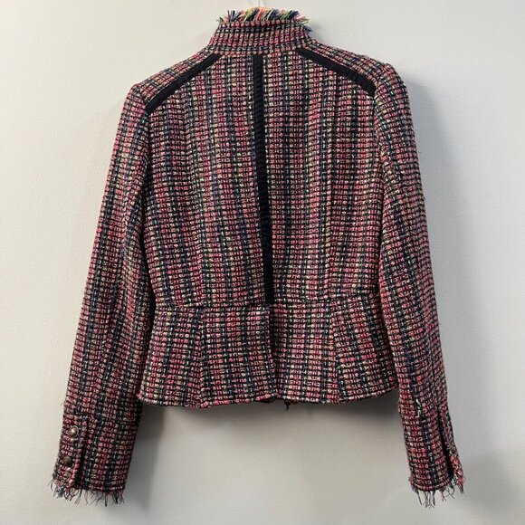 DEPT BV Tweed Women's Blazer Navy Pink Military Size Small‎ - Picture 6 of 10